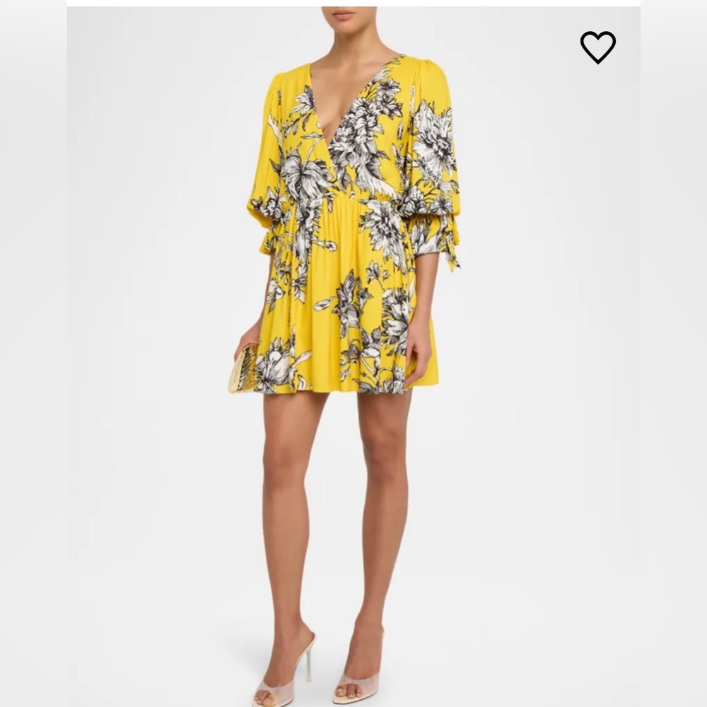 Alice + Olivia Clarissa deep v mini dress no size tag but could fit a medium